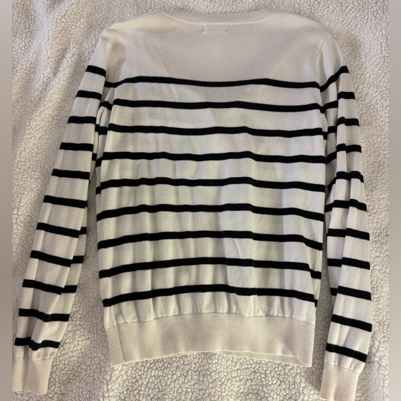 Anthropologie Numph white/black cardigan - Picture 4 of 8